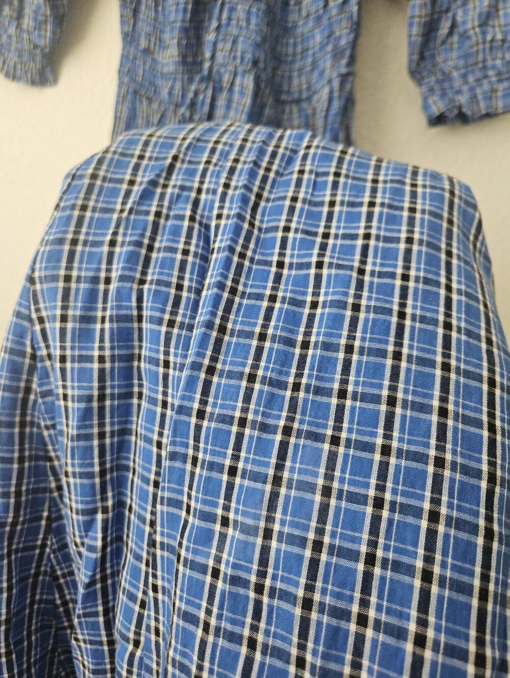 NWOT Doen Ischia in cassis check, large - Picture 12 of 16